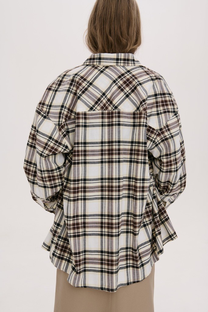 КАРТАТА СОРОЧКА ВІЛЬНОГО СИЛУЕТУ 18-3B зображення 4